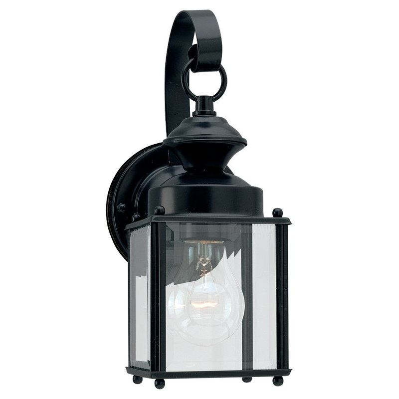 Generation Lighting 8456-12 Jamestowne One Light Outdoor Wall Lantern, Black