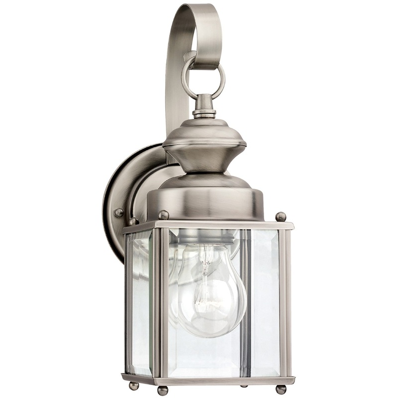 Generation Lighting 8456-965 Jamestowne One Light Outdoor Wall Lantern, Antique Brushed Nickel