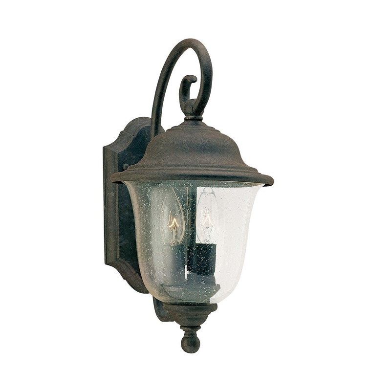 Generation Lighting 8459EN-46 Trafalgar Two Light Outdoor Wall Lantern, Oxidized Bronze