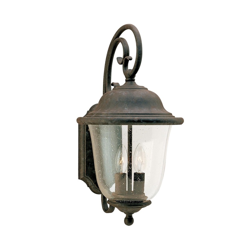 Generation Lighting 8460EN-46 Trafalgar Two Light Outdoor Wall Lantern, Oxidized Bronze