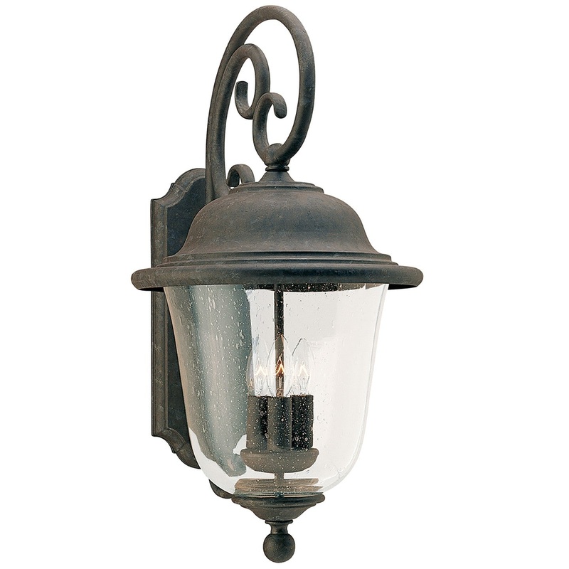 Generation Lighting 8461-46 Trafalgar Three Light Outdoor Wall Lantern, Oxidized Bronze