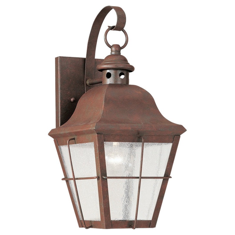 Generation Lighting 8462-44 Chatham One Light Outdoor Wall Lantern, Weathered Copper