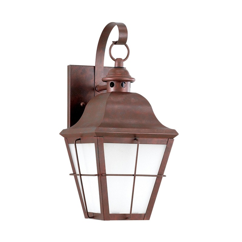 Generation Lighting 8462D-44 Chatham One Light Outdoor Wall Lantern, Weathered Copper