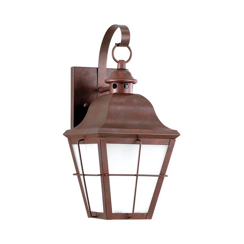 Generation Lighting 8462DEN3-44 Chatham One Light Outdoor Wall Lantern, Weathered Copper