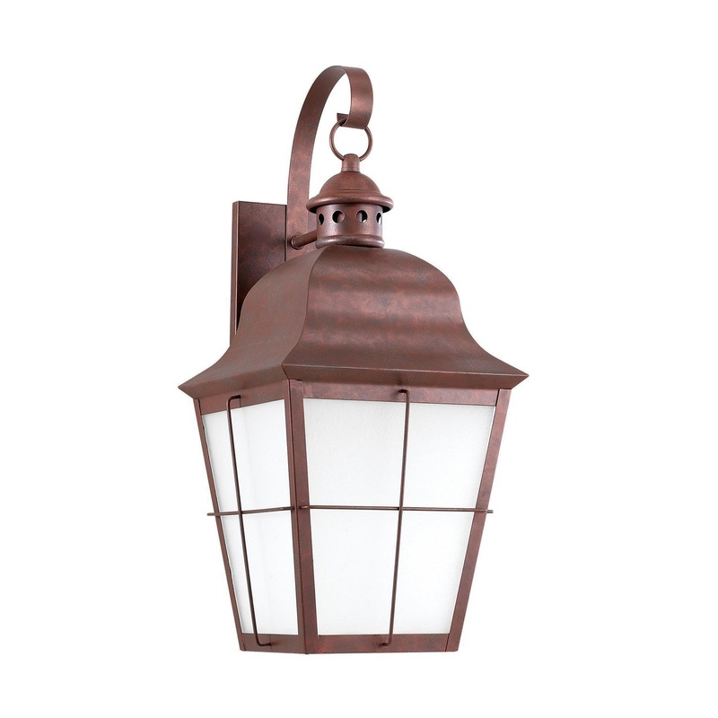 Generation Lighting 8463D-44 Chatham One Light Outdoor Wall Lantern, Weathered Copper