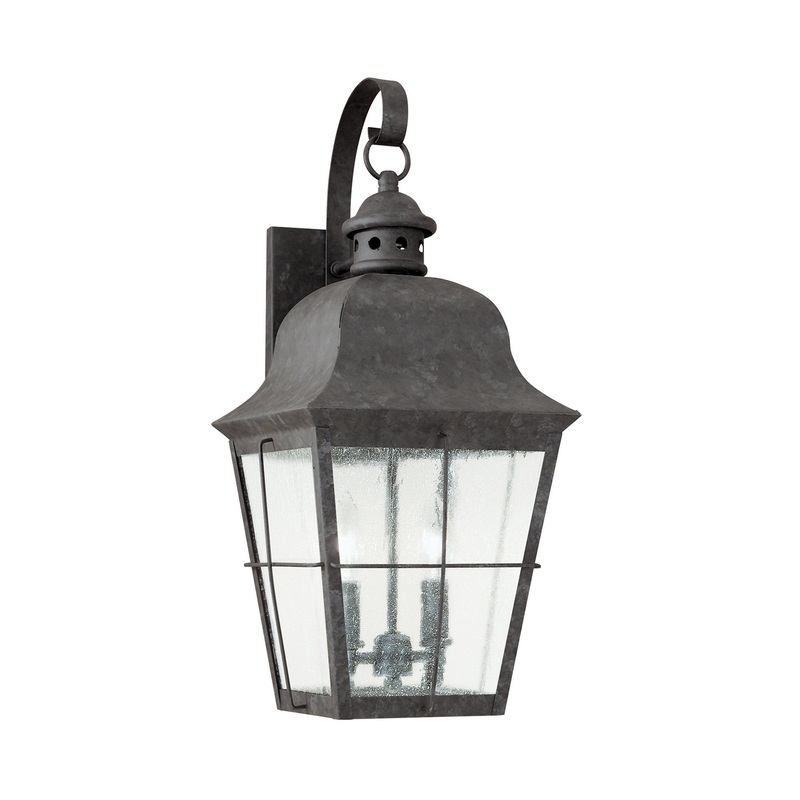 Generation Lighting 8463EN-46 Chatham Two Light Outdoor Wall Lantern, Oxidized Bronze