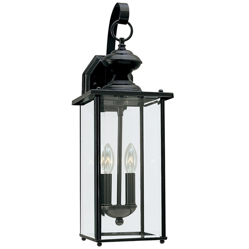 Generation Lighting 8468-12 Jamestowne Two Light Outdoor Wall Lantern, Black