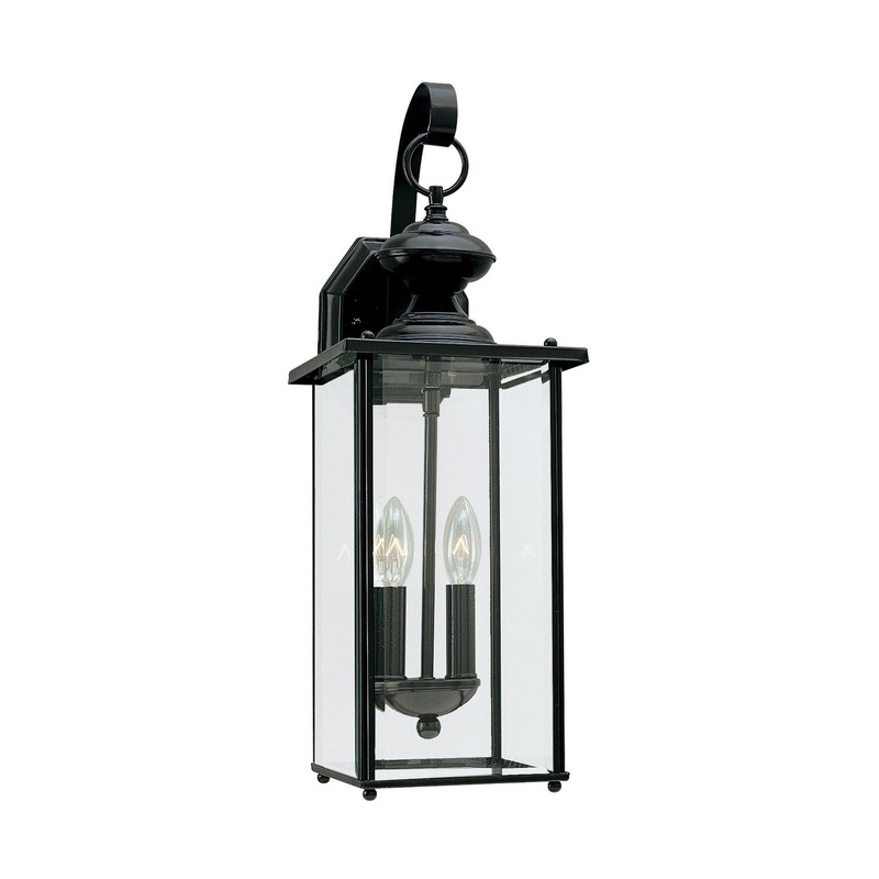 Generation Lighting 8468EN-12 Jamestowne Two Light Outdoor Wall Lantern, Black