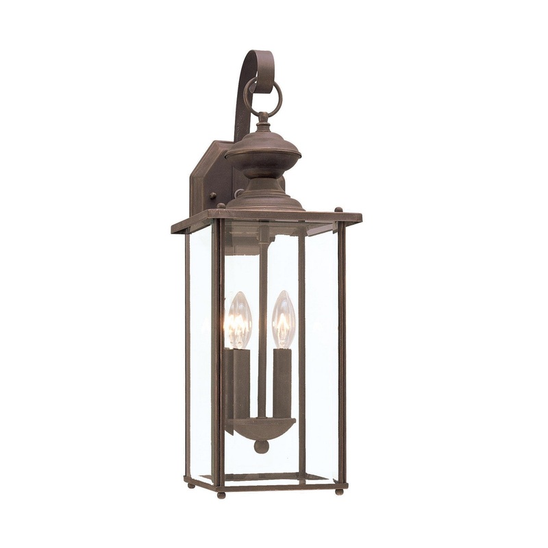 Generation Lighting 8468EN-71 Jamestowne Two Light Outdoor Wall Lantern, Antique Bronze