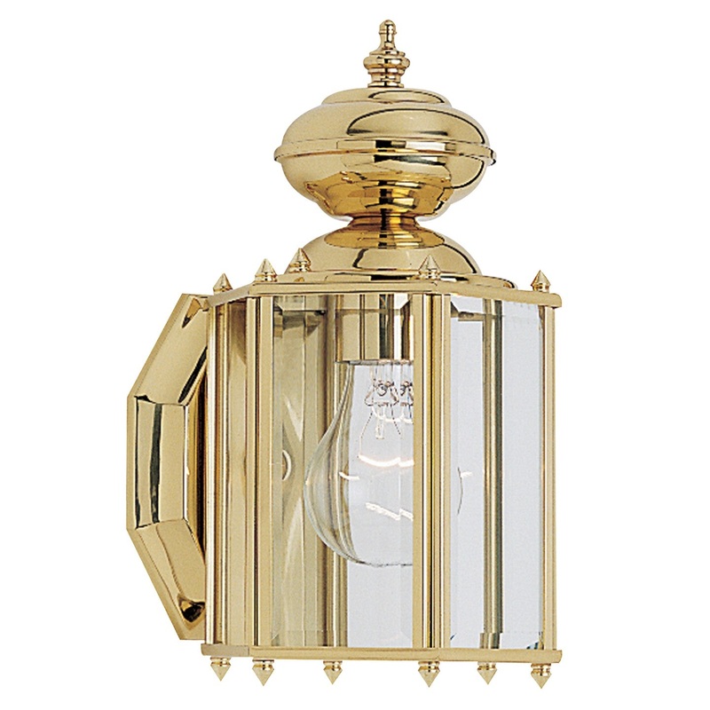 Generation Lighting 8507-02 Classico One Light Outdoor Wall Lantern, Polished Brass