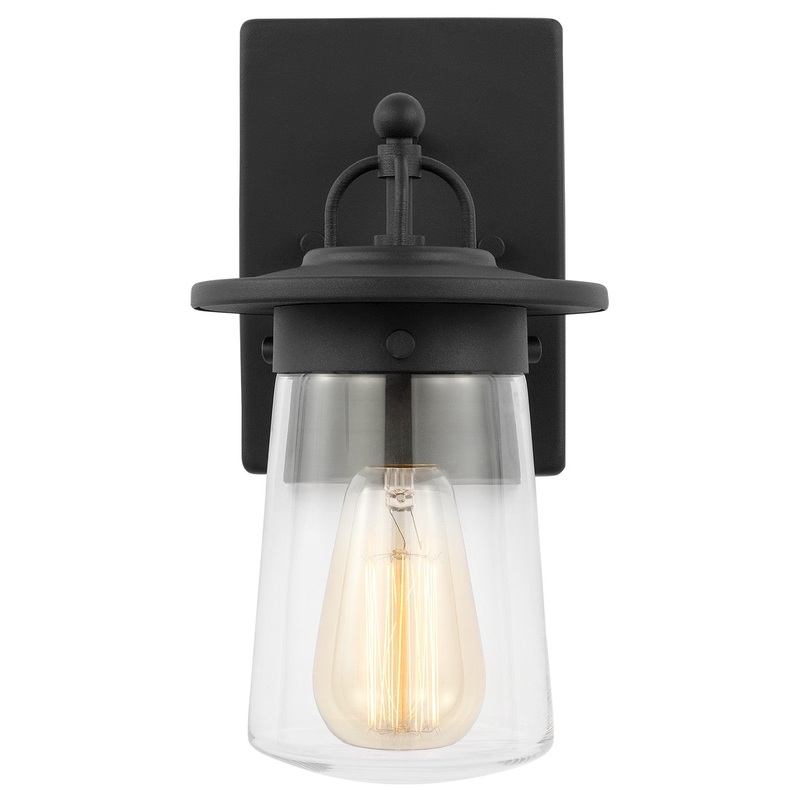 Generation Lighting 8508901-12 Tybee One Light Outdoor Wall Lantern, Black