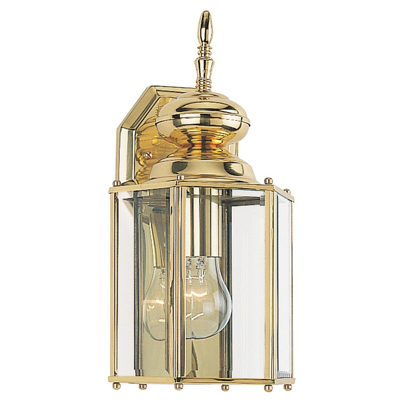 Generation Lighting 8509-02 Classico One Light Outdoor Wall Lantern, Polished Brass