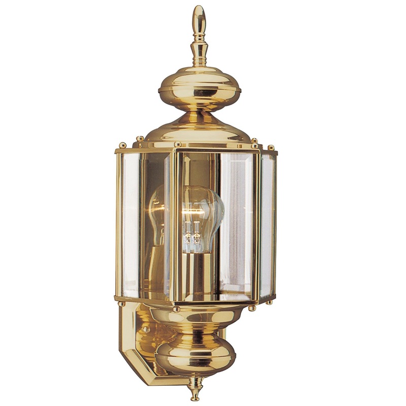 Generation Lighting 8510-02 Classico One Light Outdoor Wall Lantern, Polished Brass