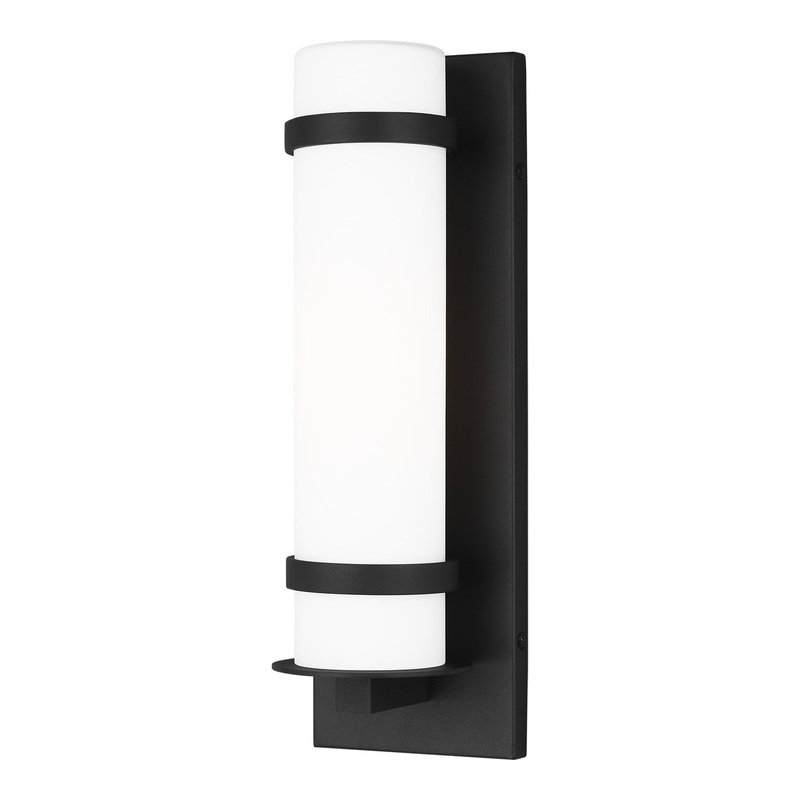 Generation Lighting 8518301-12 Alban One Light Outdoor Wall Lantern, Black