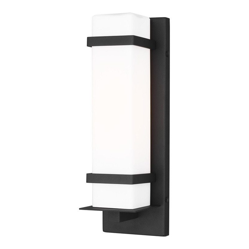 Generation Lighting 8520701-12 Alban One Light Outdoor Wall Lantern, Black