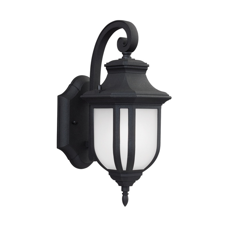 Generation Lighting 8536301-12 Childress One Light Outdoor Wall Lantern, Black