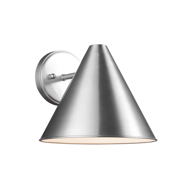 Generation Lighting 8538501-04 Crittenden One Light Outdoor Wall Lantern, Satin Aluminum