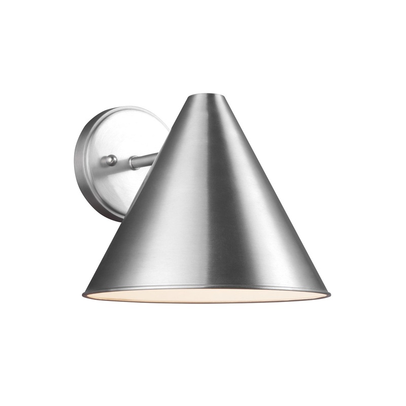 Generation Lighting 8538501EN3-04 Crittenden One Light Outdoor Wall Lantern, Satin Aluminum