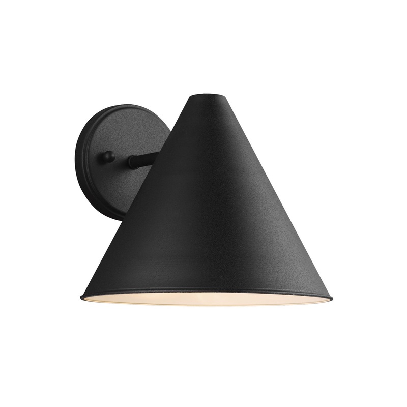 Generation Lighting 8538501EN3-12 Crittenden One Light Outdoor Wall Lantern, Black