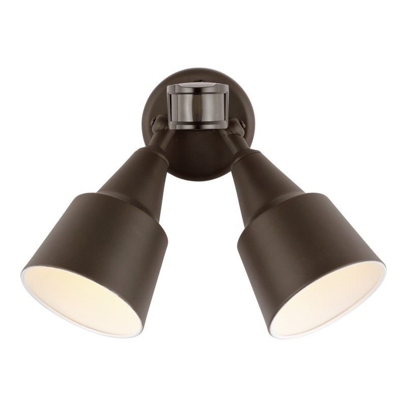 Generation Lighting 8560702PM-71 Flood Light Two Light Flood with Photo and Motion Sensor, Antique Bronze