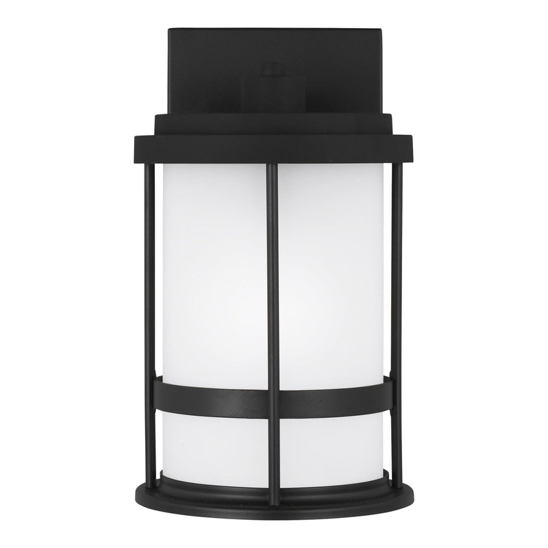 Generation Lighting 8590901DEN3-12 Wilburn One Light Outdoor Wall Lantern, Black