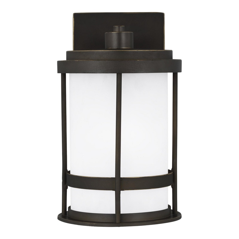 Generation Lighting 8590901DEN3-71 Wilburn One Light Outdoor Wall Lantern, Antique Bronze