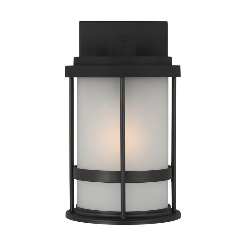 Generation Lighting 8590901EN3-12 Wilburn One Light Outdoor Wall Lantern, Black