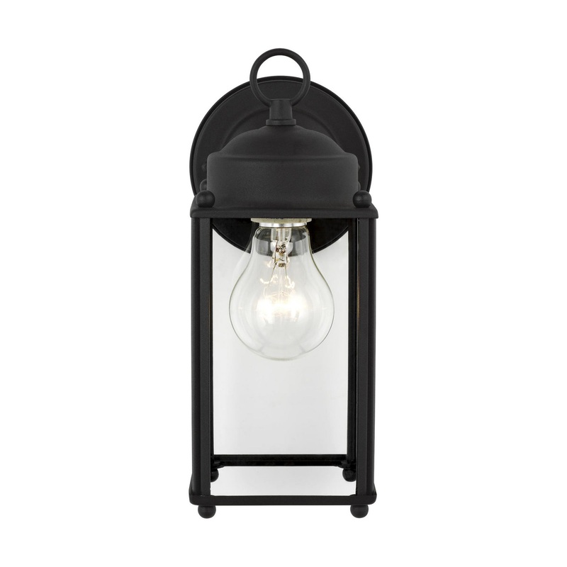 Generation Lighting 8593-12 New Castle One Light Outdoor Wall Lantern, Black