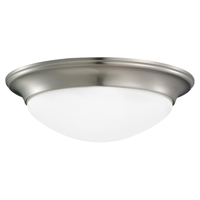 Generation Lighting 75434EN3-962 Nash One Light Flush Mount, Brushed Nickel