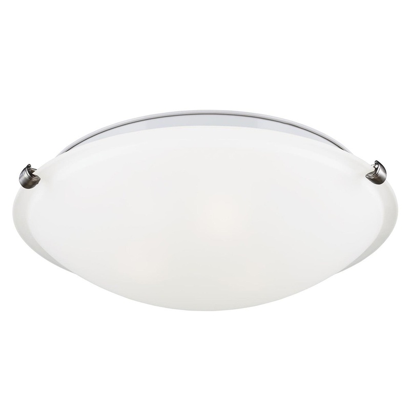 Generation Lighting 7543502EN3-962 Clip Ceiling Flush Mount Two Light Flush Mount, Brushed Nickel