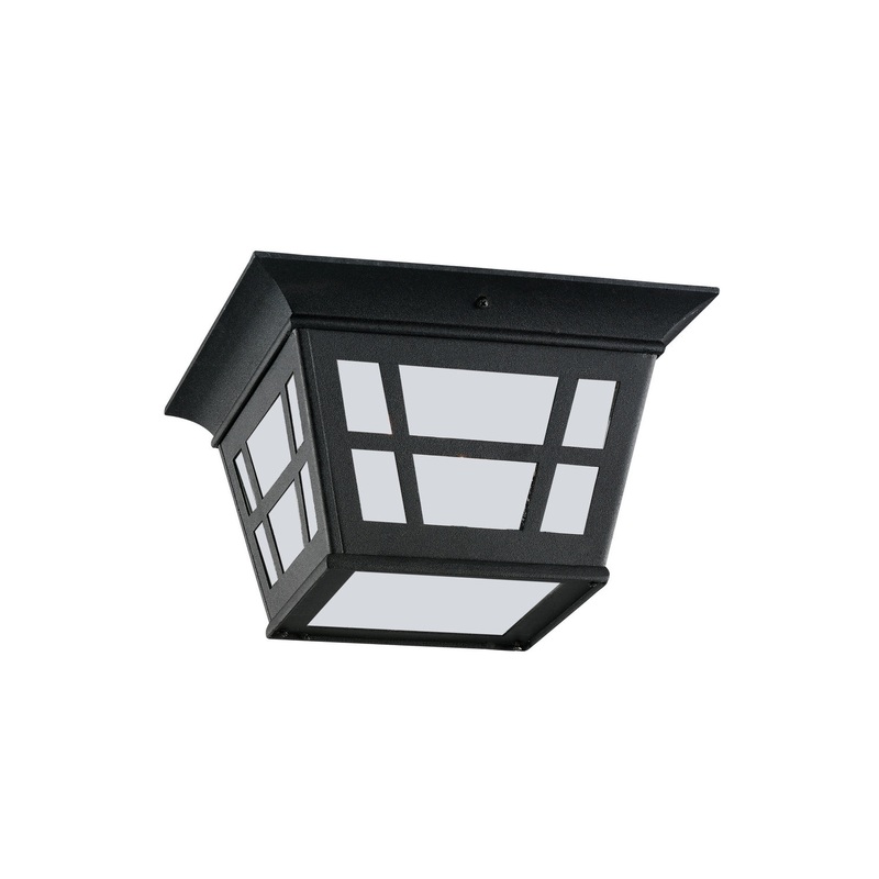 Generation Lighting 79131-12 Herrington Two Light Outdoor Flush Mount, Black