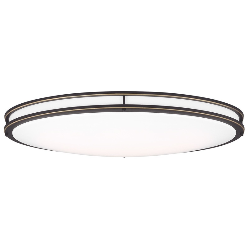 Generation Lighting 7950893S-71 Mahone LED Flush Mount, Antique Bronze