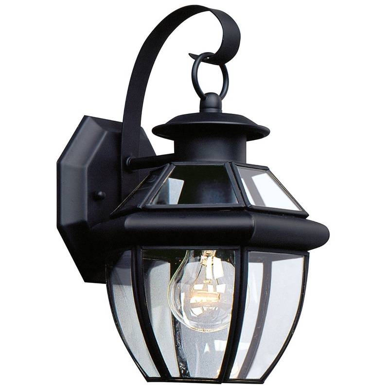 Generation Lighting 8037-12 Lancaster One Light Outdoor Wall Lantern, Black