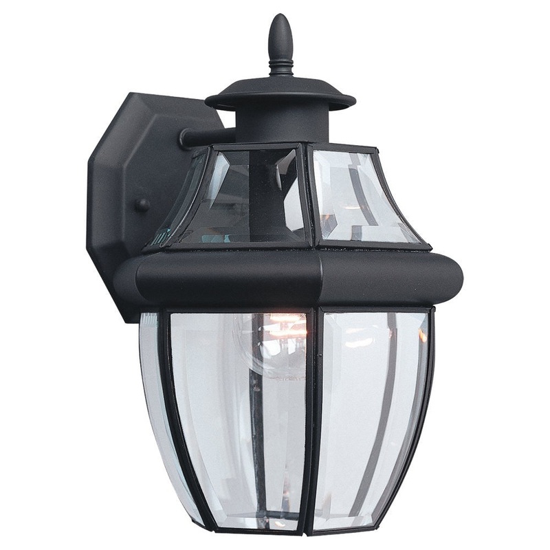 Generation Lighting 8038-12 Lancaster One Light Outdoor Wall Lantern, Black