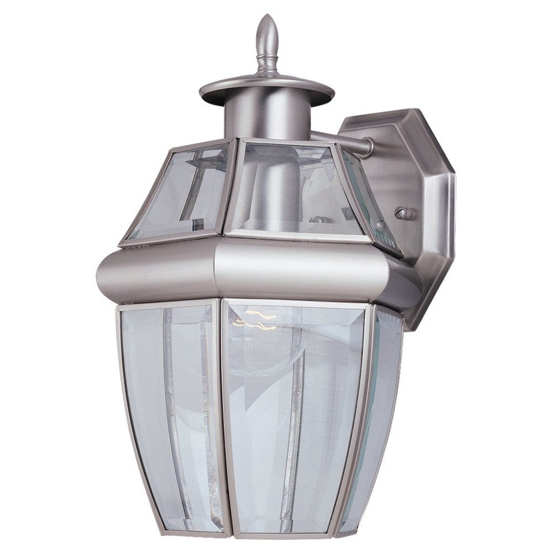 Generation Lighting 8038-965 Lancaster One Light Outdoor Wall Lantern, Antique Brushed Nickel