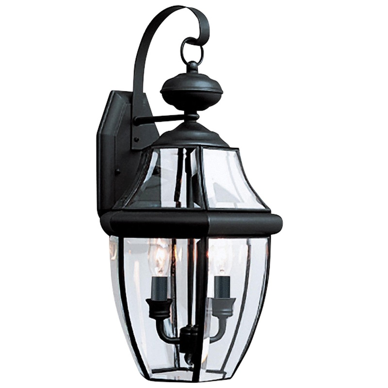 Generation Lighting 8039-12 Lancaster Two Light Outdoor Wall Lantern, Black