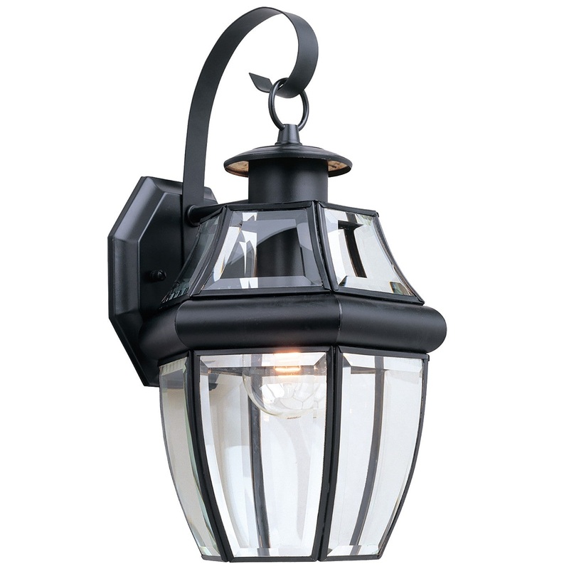 Generation Lighting 8067-12 Lancaster One Light Outdoor Wall Lantern, Black