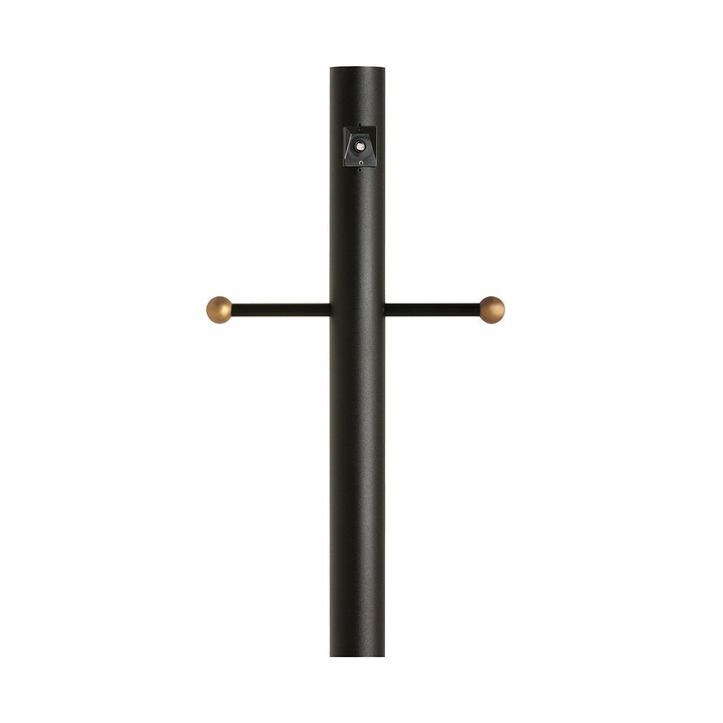 Generation Lighting 8114-12 Outdoor Posts Post with Ladder Rest and Photo Cell, Black