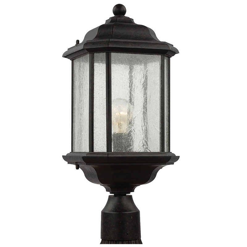 Generation Lighting 82029-746 Kent One Light Outdoor Post Lantern, Oxford Bronze