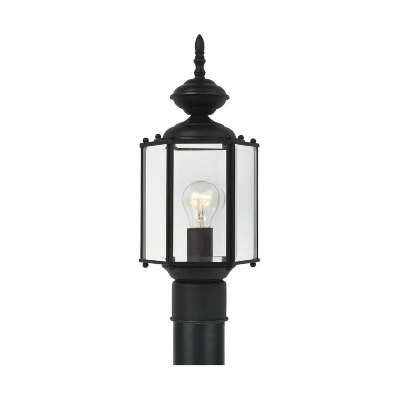 Generation Lighting 8209-12 Classico One Light Outdoor Post Lantern, Black