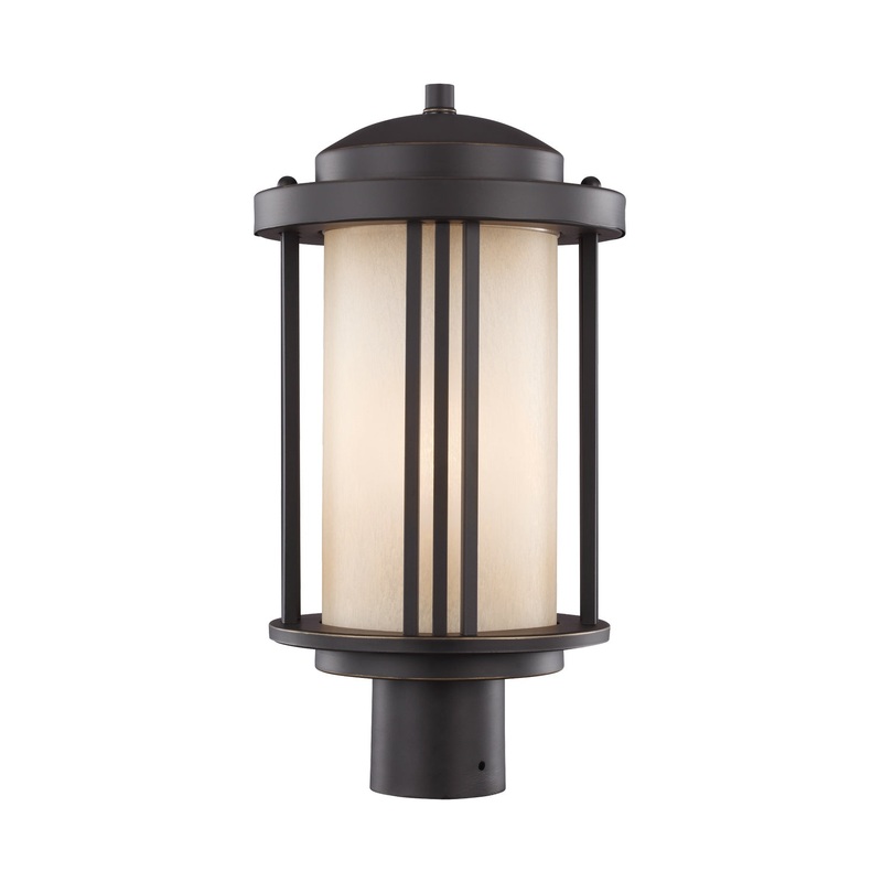 Generation Lighting 8247901-71 Crowell One Light Outdoor Post Lantern, Antique Bronze