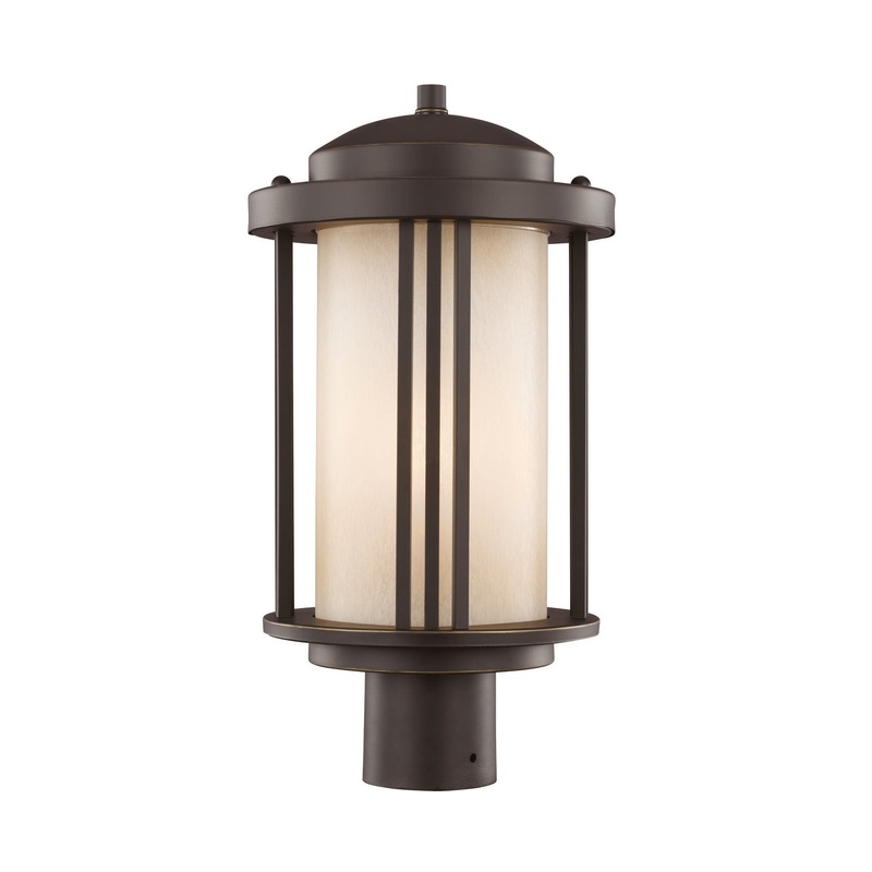 Generation Lighting 8247901EN3-71 Crowell One Light Outdoor Post Lantern, Antique Bronze