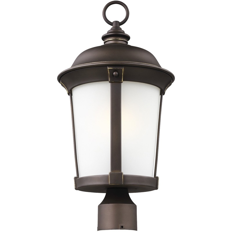 Generation Lighting 8250701-71 Calder One Light Outdoor Post Lantern, Antique Bronze