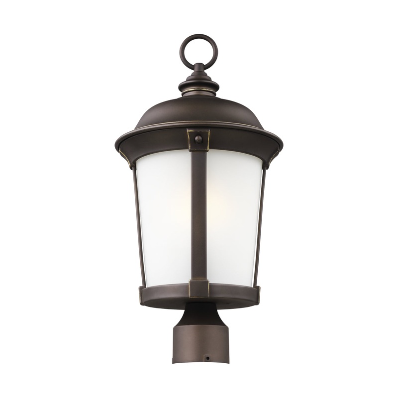 Generation Lighting 8250701EN3-71 Calder One Light Outdoor Post Lantern, Antique Bronze