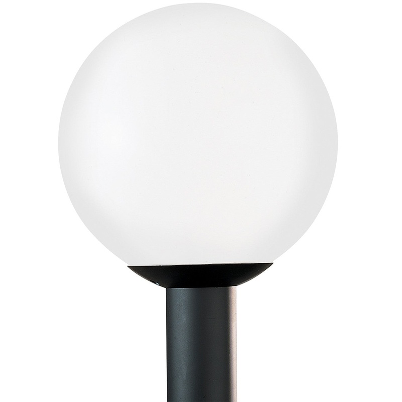 Generation Lighting 8252-68 Outdoor Globe One Light Outdoor Post Lantern, White Plastic