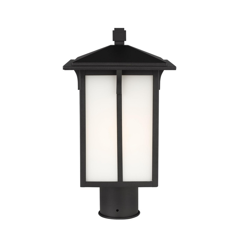 Generation Lighting 8252701EN3-12 Tomek One Light Outdoor Post Lantern, Black