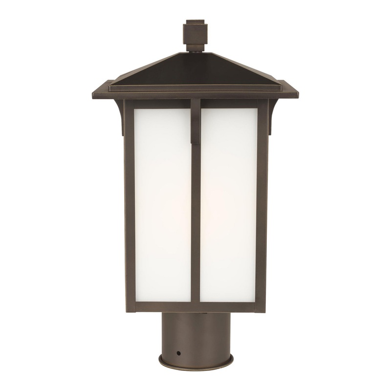Generation Lighting 8252701EN3-71 Tomek One Light Outdoor Post Lantern, Antique Bronze (Discontinued)