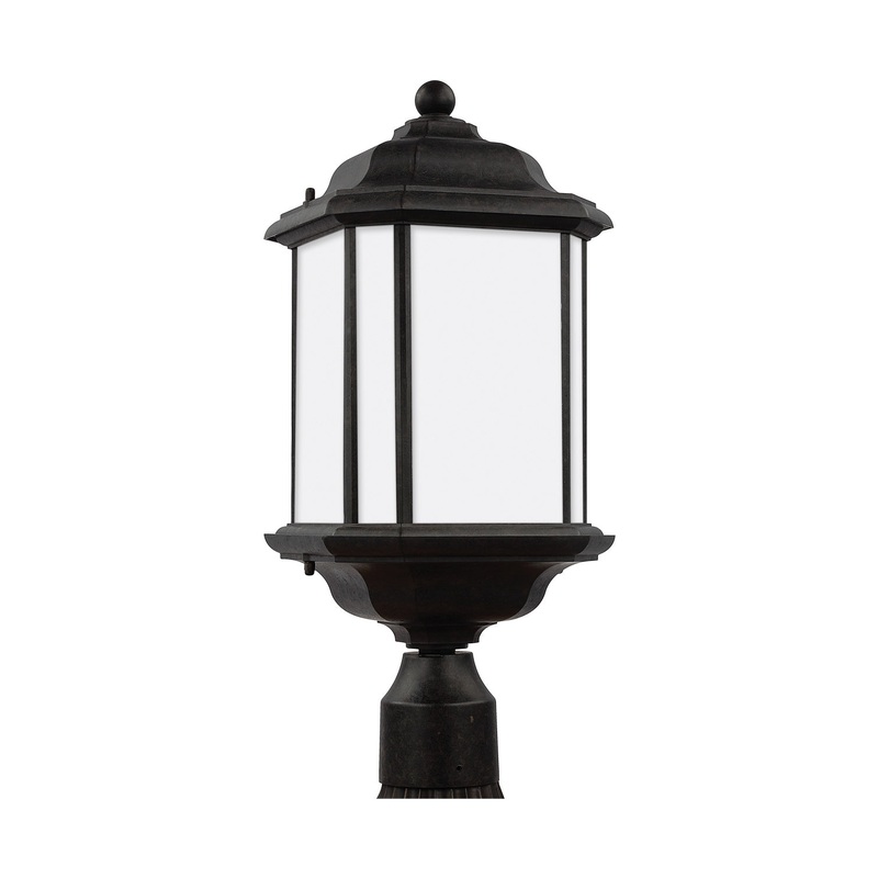 Generation Lighting 82529-746 Kent One Light Outdoor Post Lantern, Oxford Bronze