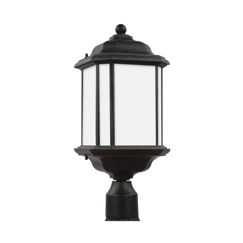 Generation Lighting 82529EN3-746 Kent One Light Outdoor Post Lantern, Oxford Bronze