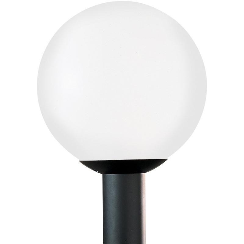 Generation Lighting 8252EN3-68 Outdoor Globe One Light Outdoor Post Lantern, White Plastic